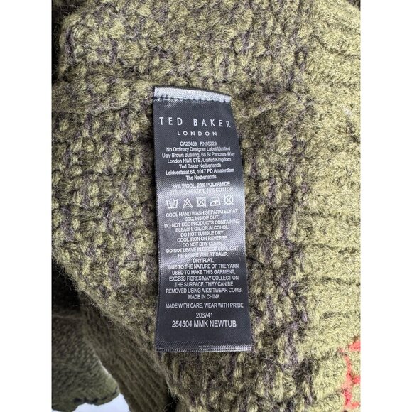 Ted Baker‎ London Green Wool Blend Women's Sweater , Ted Baker Size 2 US Size 4 - Picture 9 of 10